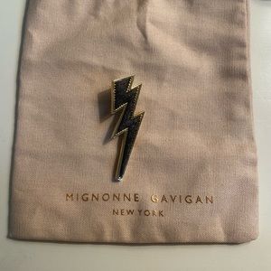 One Mignonne Gavigan Lightning Bolt Earring Gold/Black